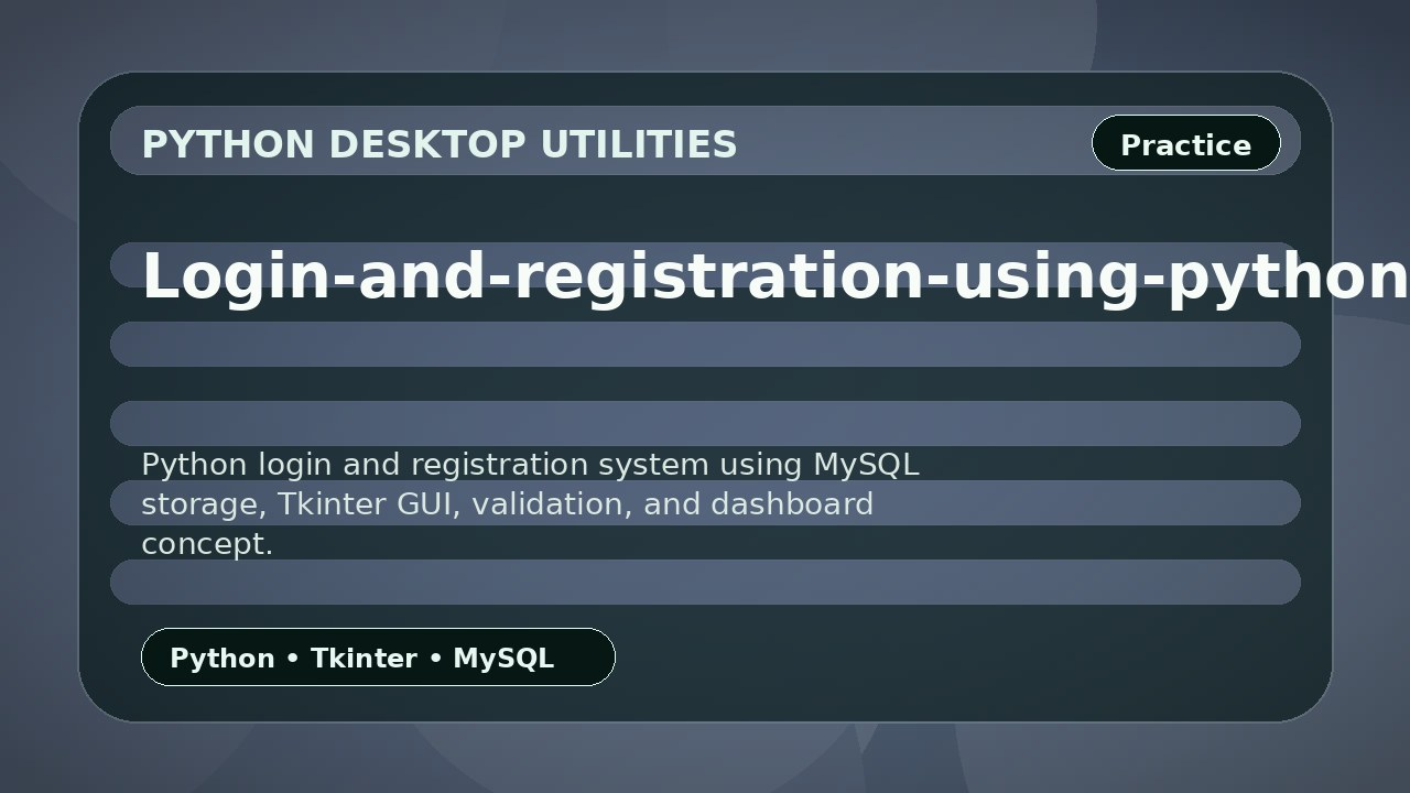 Login-and-registration-using-python-and-mysql thumbnail